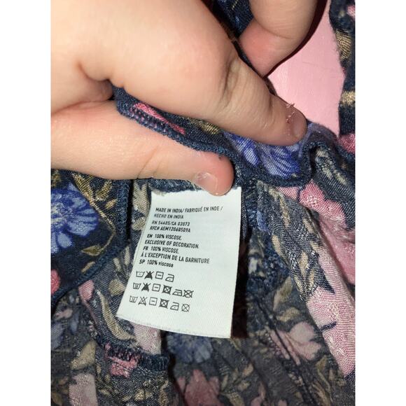 American Eagle cold shoulder floral boho blouse size XS - Picture 4 of 5